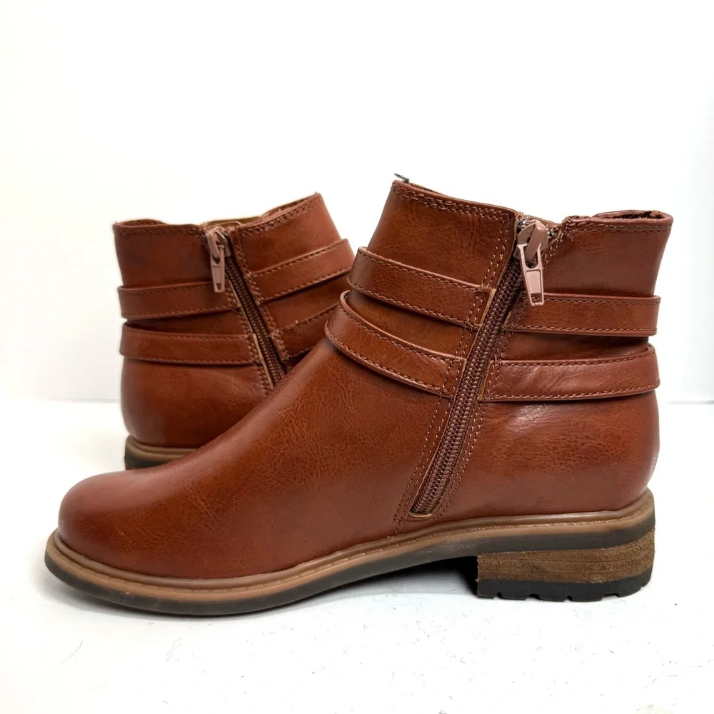 B.O.C‎ Claire Dark Tan Ankle Boots Women’s Size 6M